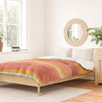 Vintage Western Desert Landscape in Golden Sunrise & Peach Duvet Cover Gallery Image 2