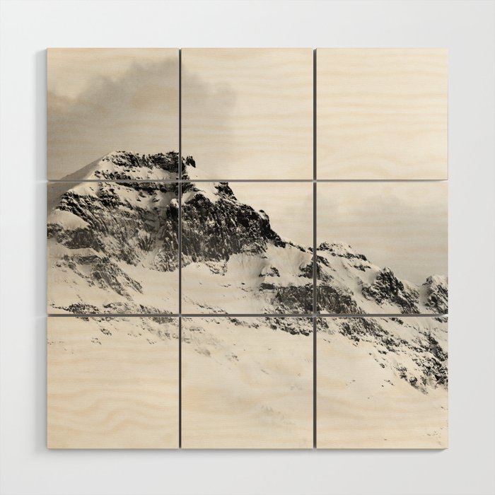 Snowy Peak Wood Wall Art Gallery Image 1