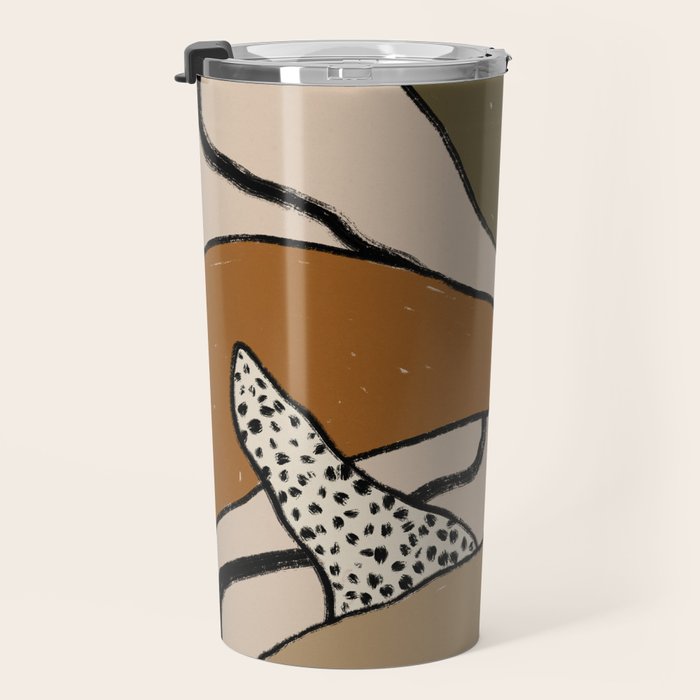 Patterned Tropical Leaves #1 Travel Mug Gallery Image 3