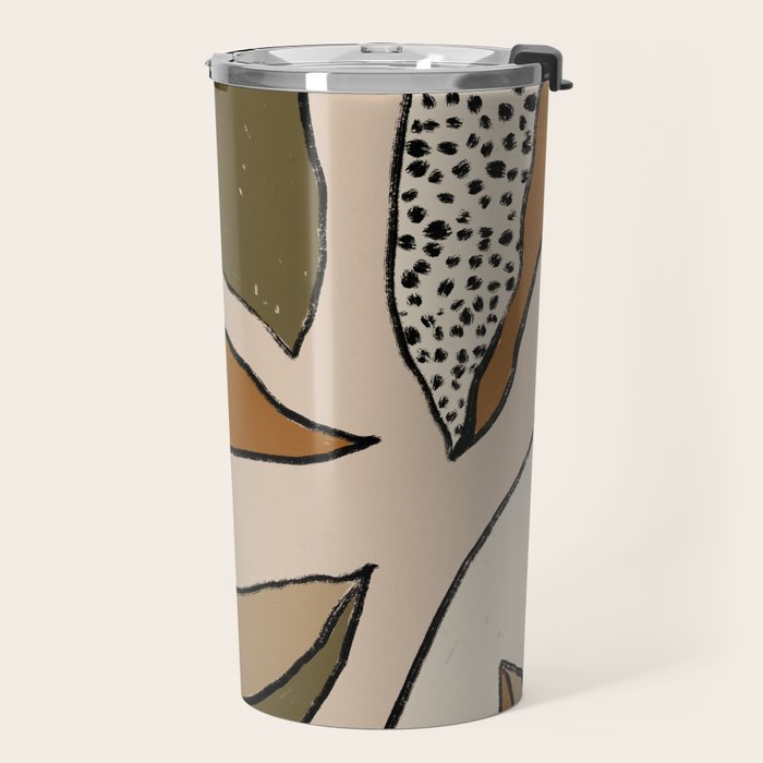 Patterned Tropical Leaves #1 Travel Mug Gallery Image 2