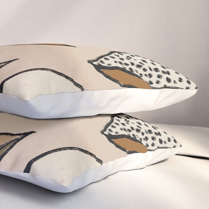 Patterned Tropical Leaves #1 Pillow Sham Gallery Image 3