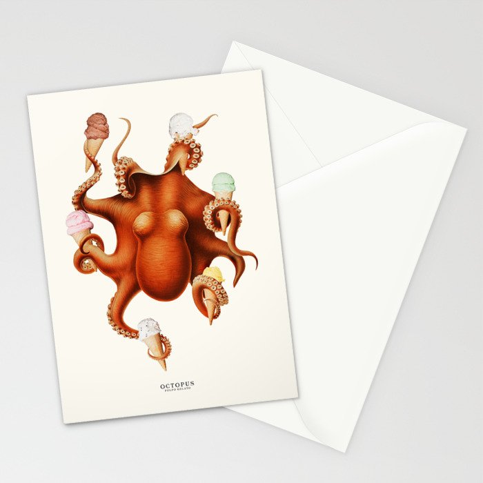 ICE CREAM OCTOPUS Stationery Card Gallery Image 2
