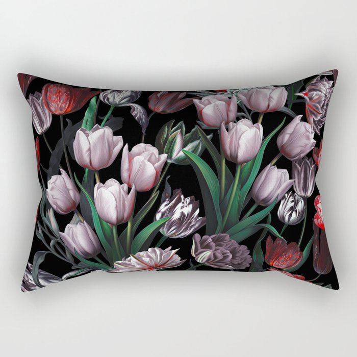 Magic Tulips Pattern VI Rectangular Pillow Gallery Image 1