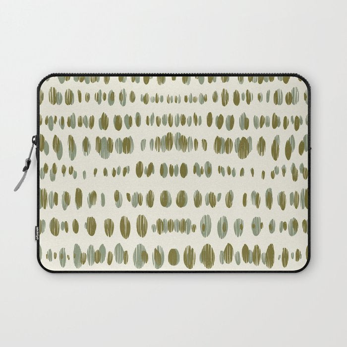 Wildlife Safari Dots green Laptop Sleeve Gallery Image 1