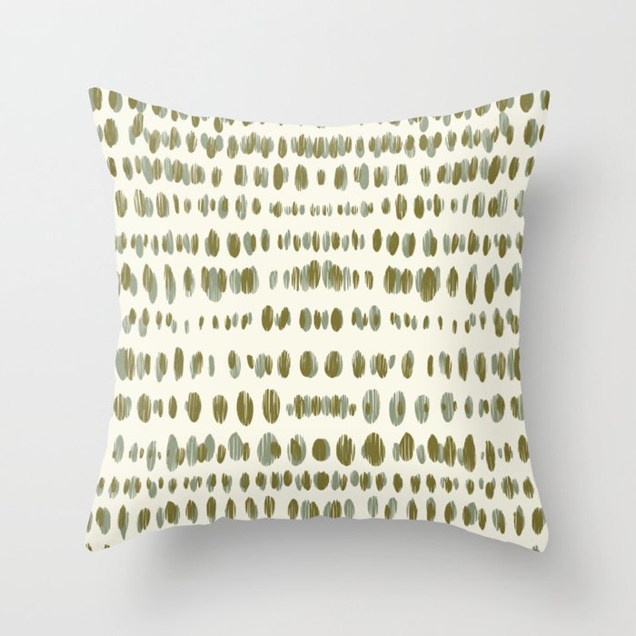 Wildlife Safari Dots green Throw Pillow Gallery Image 1
