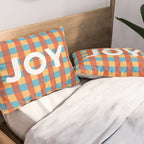 Joy in Christmas Plaid Pillow Sham Gallery Image 2
