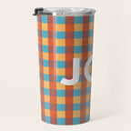 Joy in Christmas Plaid Travel Mug Gallery Image 3