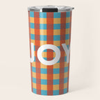 Joy in Christmas Plaid Travel Mug Gallery Image 1