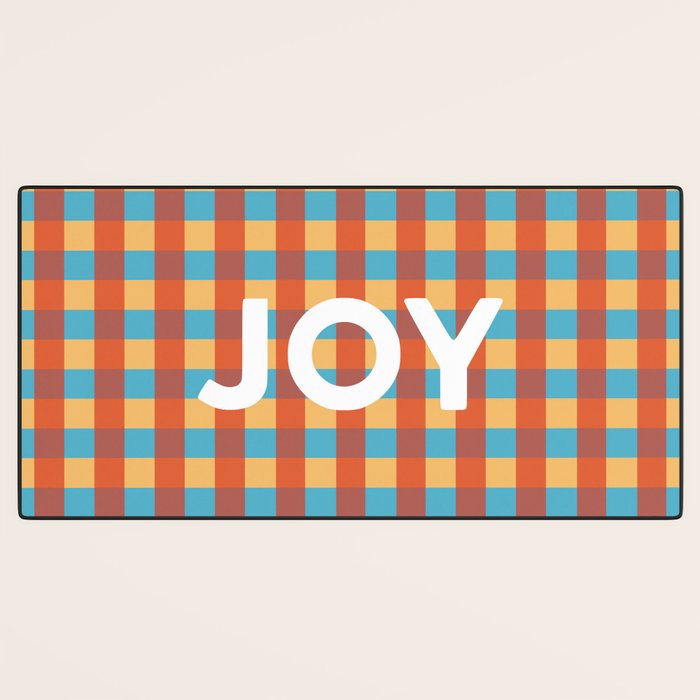 Joy in Christmas Plaid Desk Mat Gallery Image 3