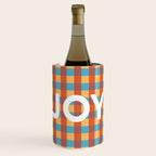 Joy in Christmas Plaid Wine Chiller Gallery Image 1