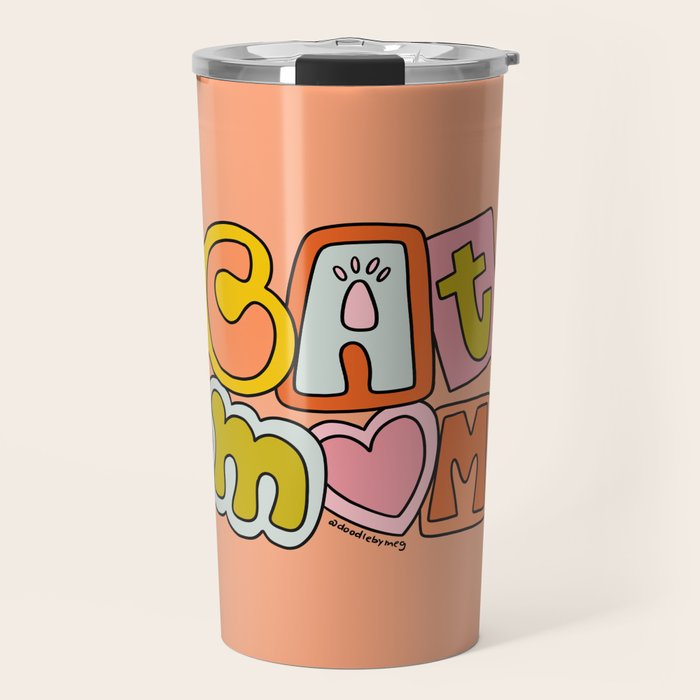 Cat Mom Travel Mug Gallery Image 1