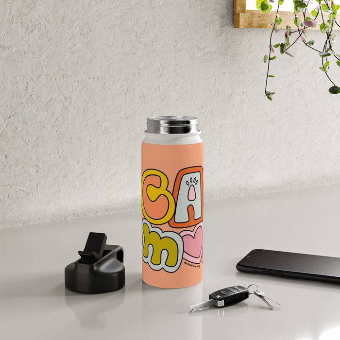 Cat Mom Water Bottle Gallery Image 4