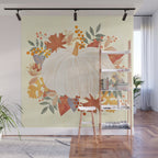 Pumpkin and garland Wall Mural Gallery Image 1