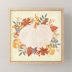 Pumpkin and garland Mini Art Print Gallery Image 1