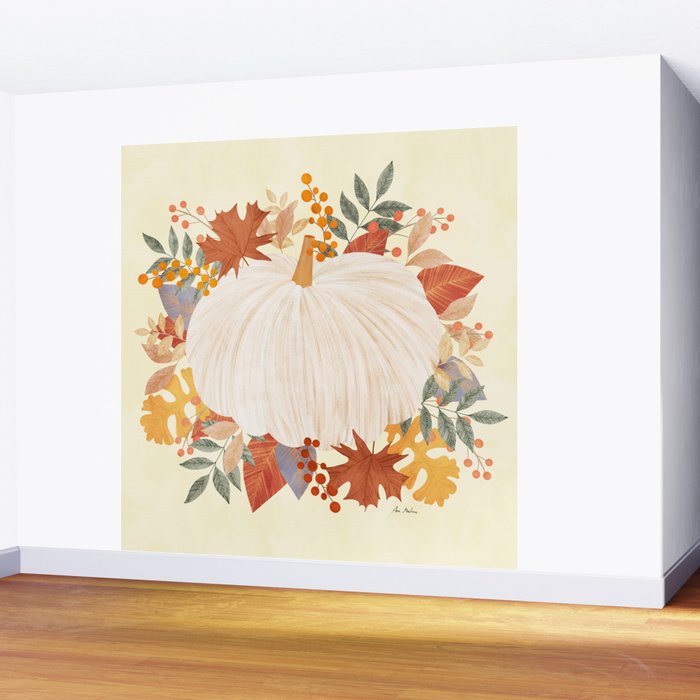 Pumpkin and garland Wall Mural Gallery Image 2