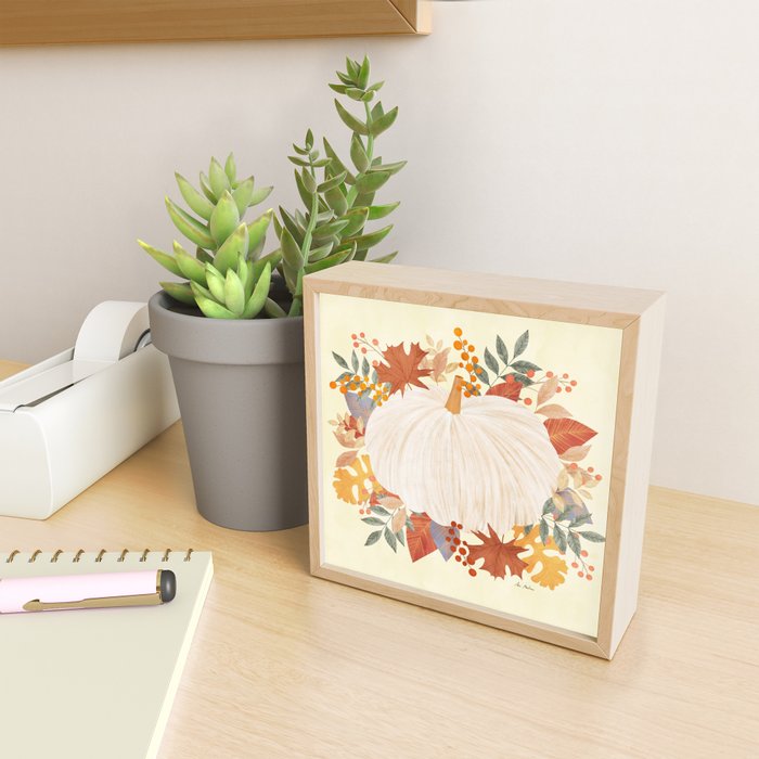 Pumpkin and garland Mini Art Print Gallery Image 2