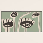 Abstract line art eyes 7 Desk Mat Gallery Image 3