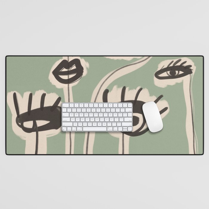 Abstract line art eyes 7 Desk Mat Gallery Image 1