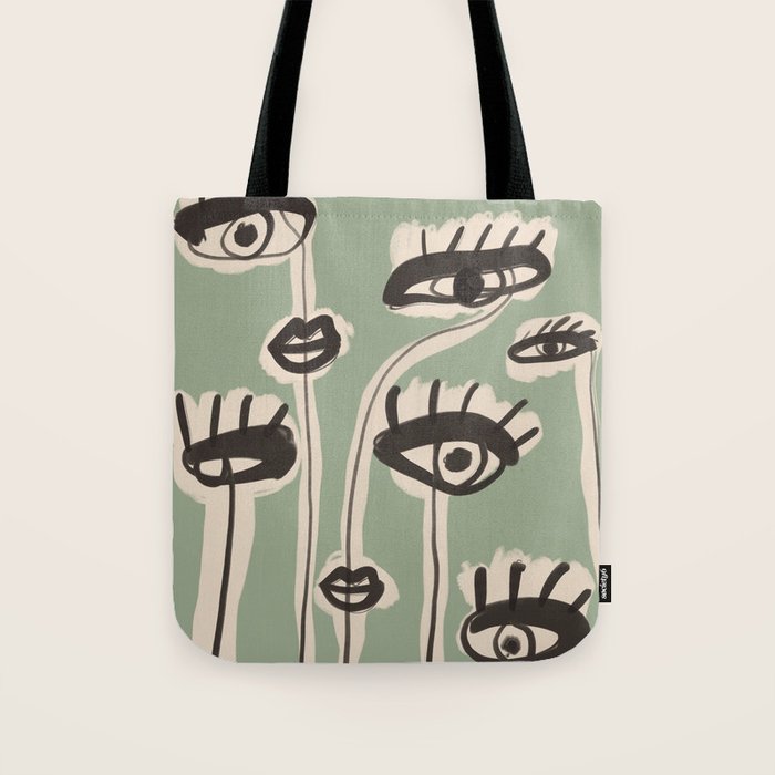 Abstract line art eyes 7 Tote Bag Gallery Image 1