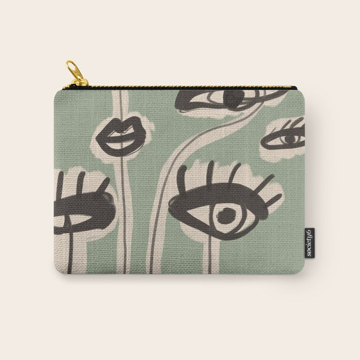 Abstract line art eyes 7 Carry All Pouch Gallery Image 1