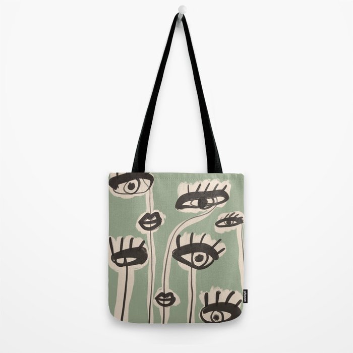 Abstract line art eyes 7 Tote Bag Gallery Image 2
