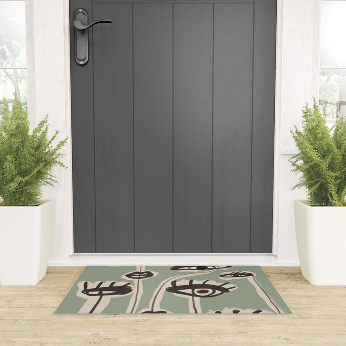 Abstract line art eyes 7 Welcome Mat Gallery Image 3