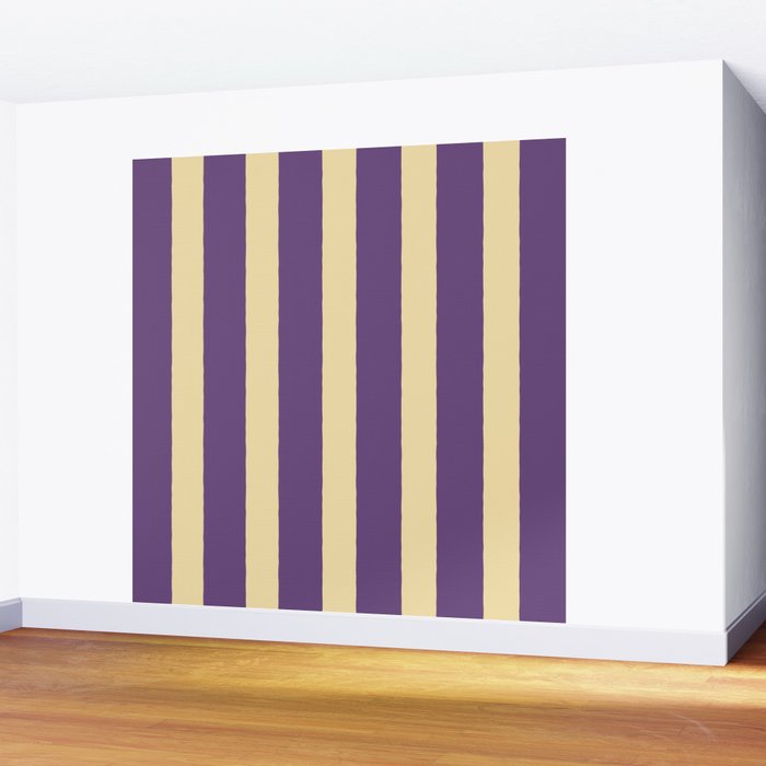 Simple Stripes Pattern - Purple Sand Wall Mural Gallery Image 2