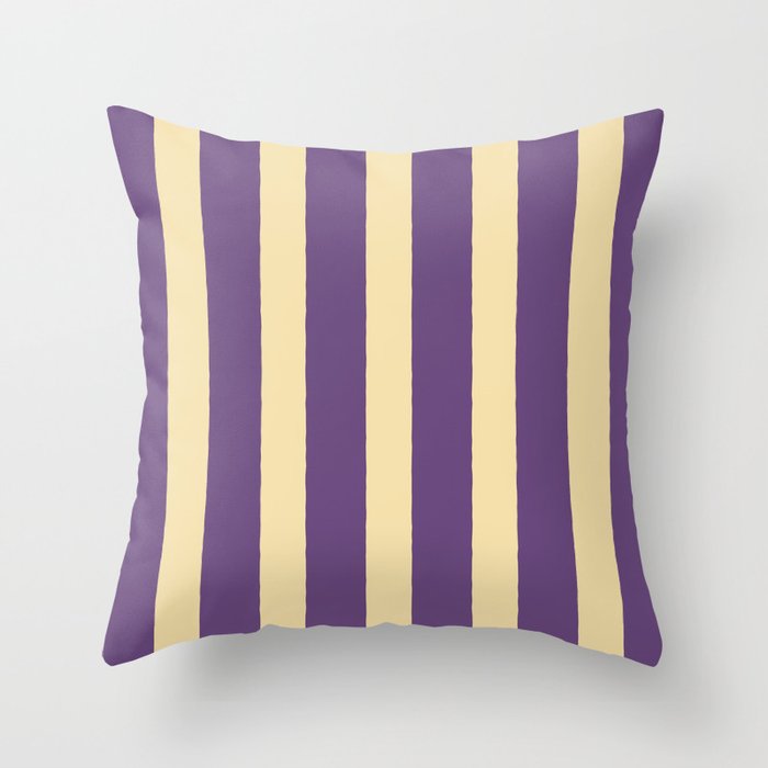 Simple Stripes Pattern - Purple Sand Throw Pillow Gallery Image 1