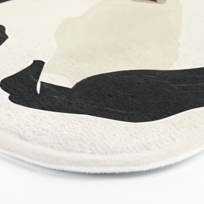Horse in Black and White Bath Mat Gallery Image 3