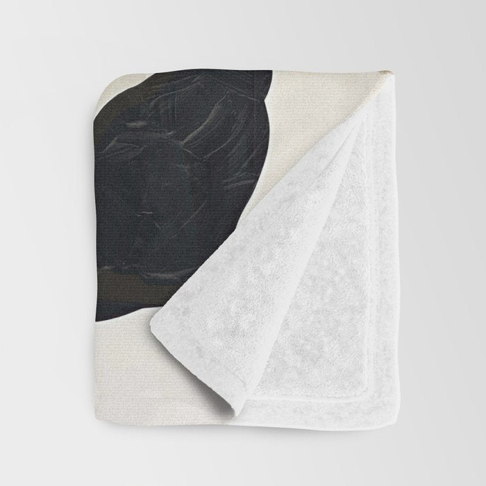 Horse in Black and White Throw Blanket Gallery Image 3