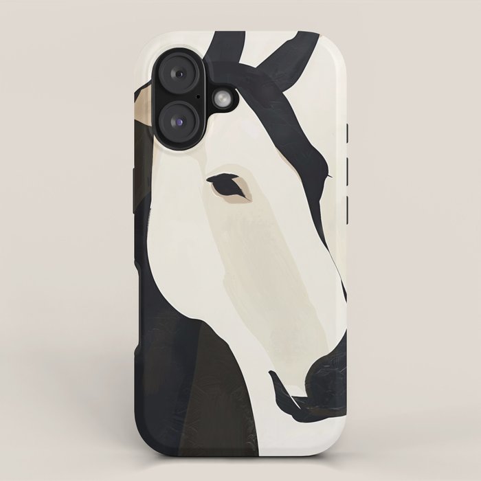 Horse in Black and White iPhone Case Gallery Image 1