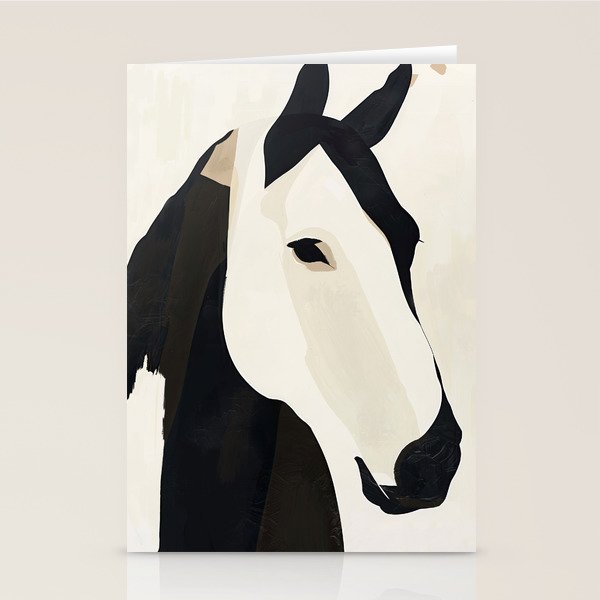 Horse in Black and White Stationery Card Gallery Image 2