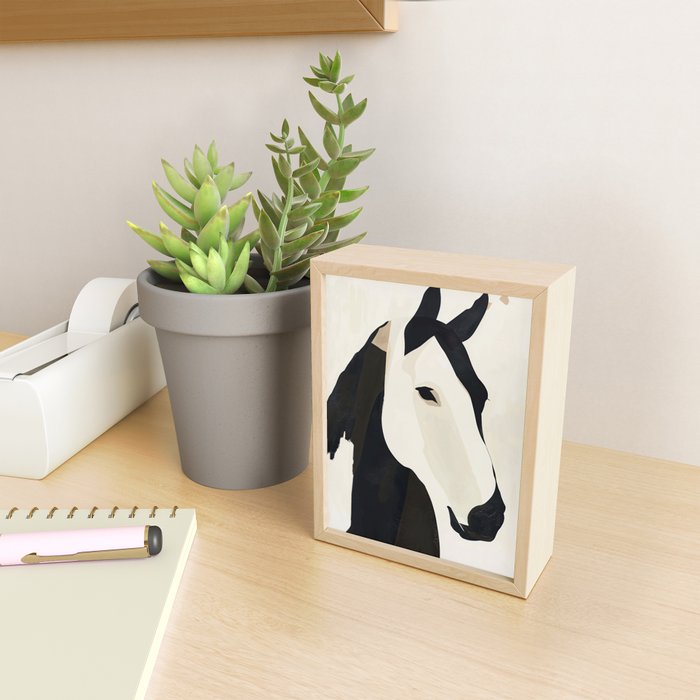 Horse in Black and White Mini Art Print Gallery Image 2