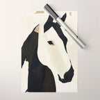 Horse in Black and White Wrapping Paper Gallery Image 1