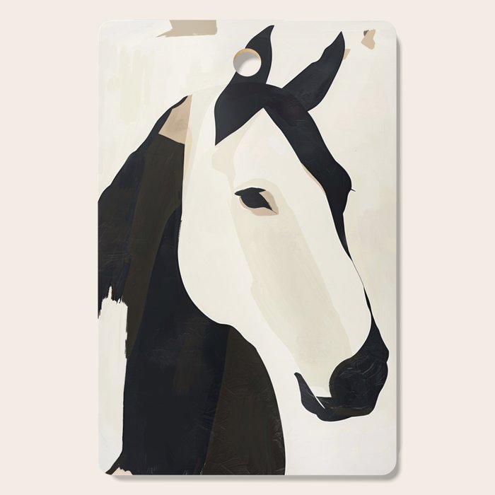 Horse in Black and White Cutting Board Gallery Image 1