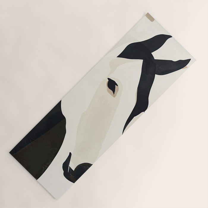 Horse in Black and White Yoga Mat Gallery Image 1