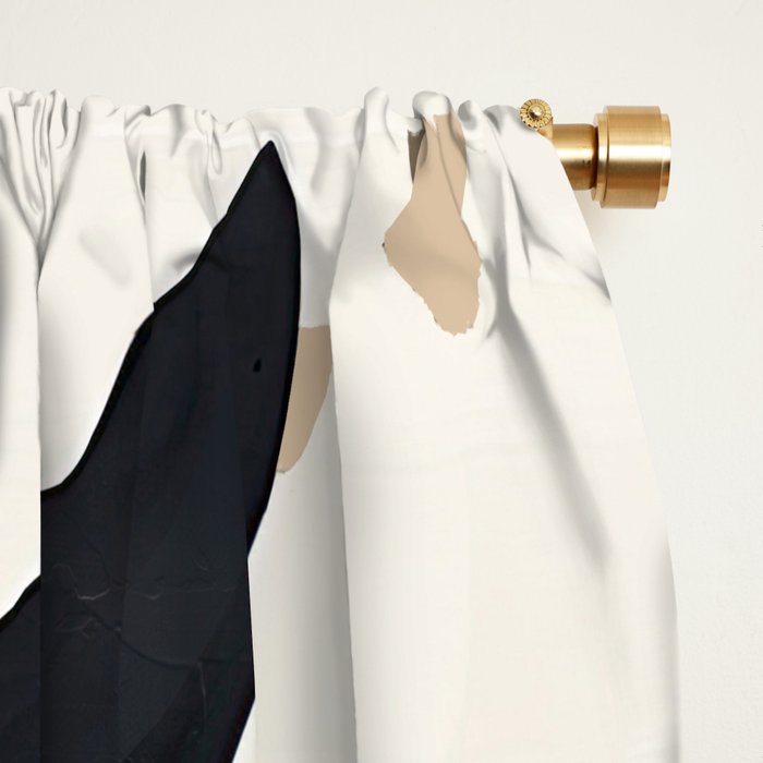 Horse in Black and White Window Curtain Gallery Image 2