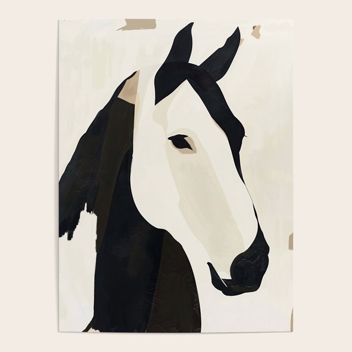 Horse in Black and White Poster Gallery Image 4