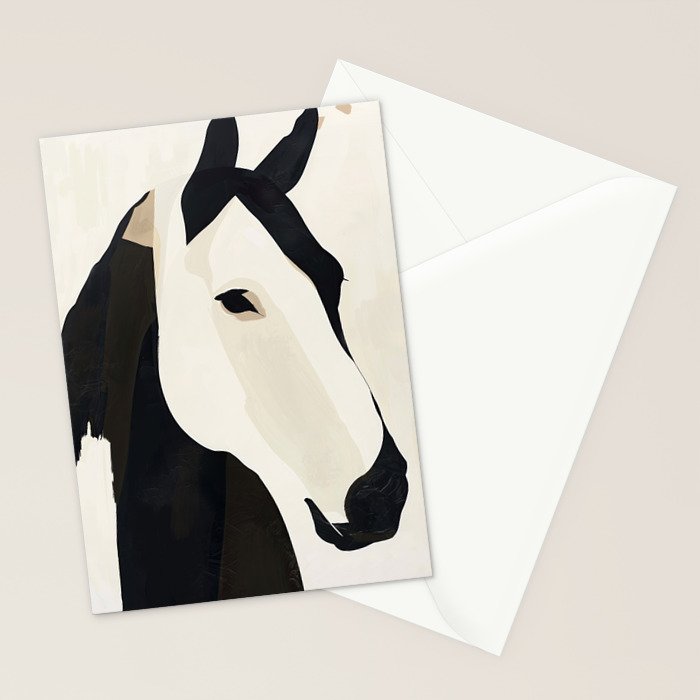 Horse in Black and White Stationery Card Gallery Image 2