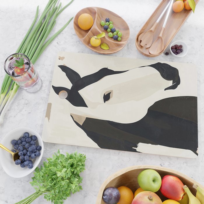 Horse in Black and White Cutting Board Gallery Image 2