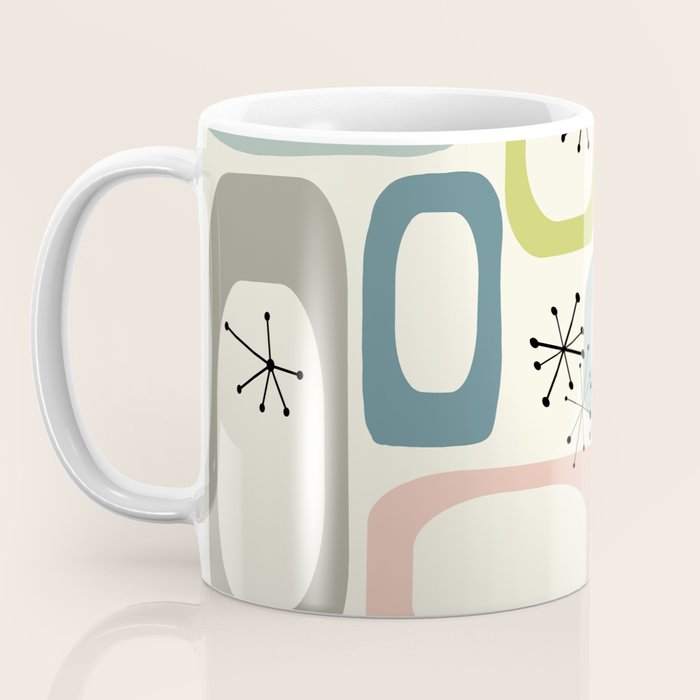 Mid Century Modern Shapes #society6 #buyart Coffee Mug Gallery Image 3