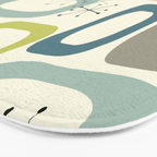 Mid Century Modern Shapes #society6 #buyart Bath Mat Gallery Image 3