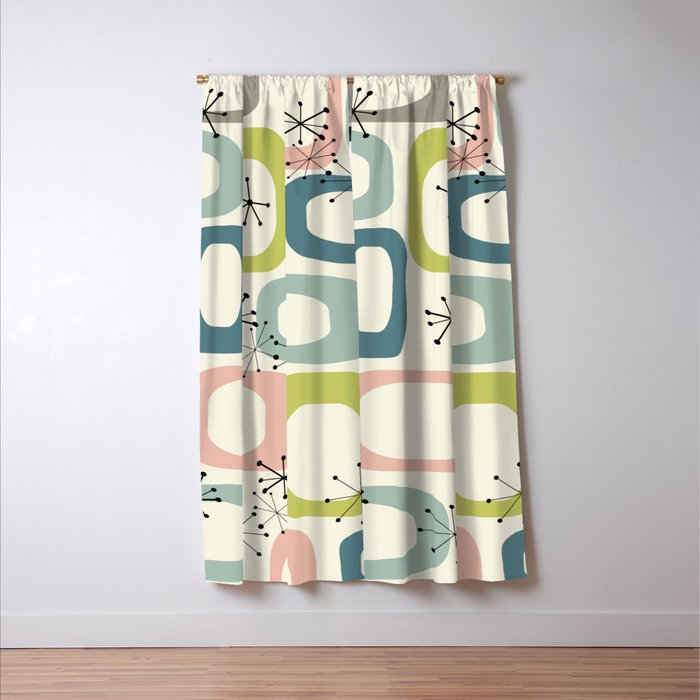 Mid Century Modern Shapes #society6 #buyart Window Curtain Gallery Image 3