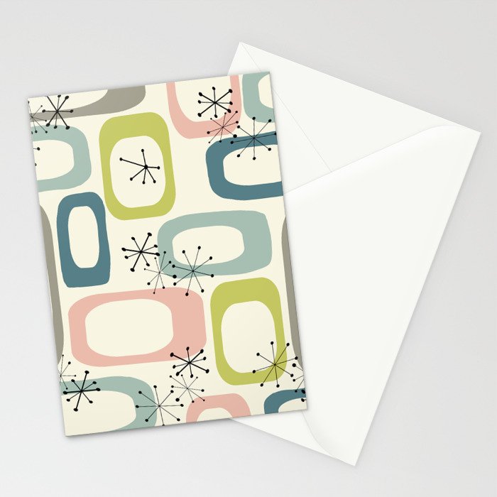Mid Century Modern Shapes #society6 #buyart Stationery Card Gallery Image 2