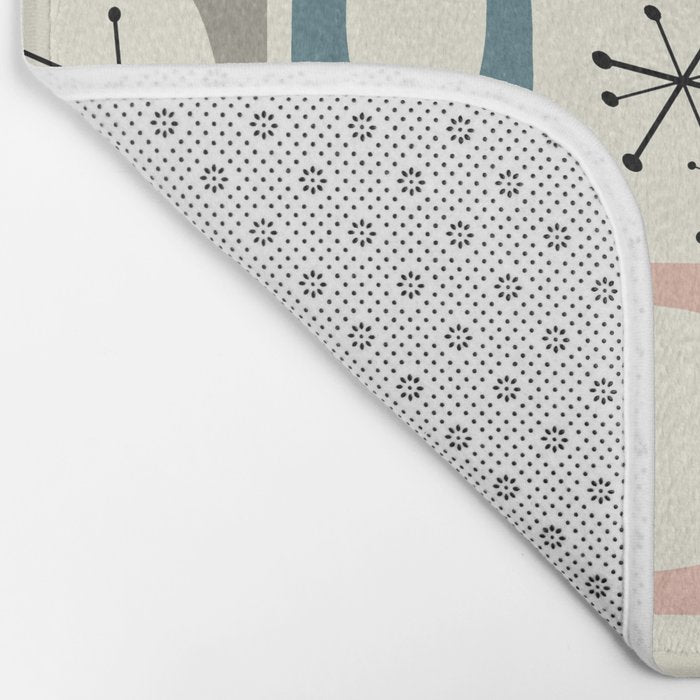 Mid Century Modern Shapes #society6 #buyart Bath Mat Gallery Image 2