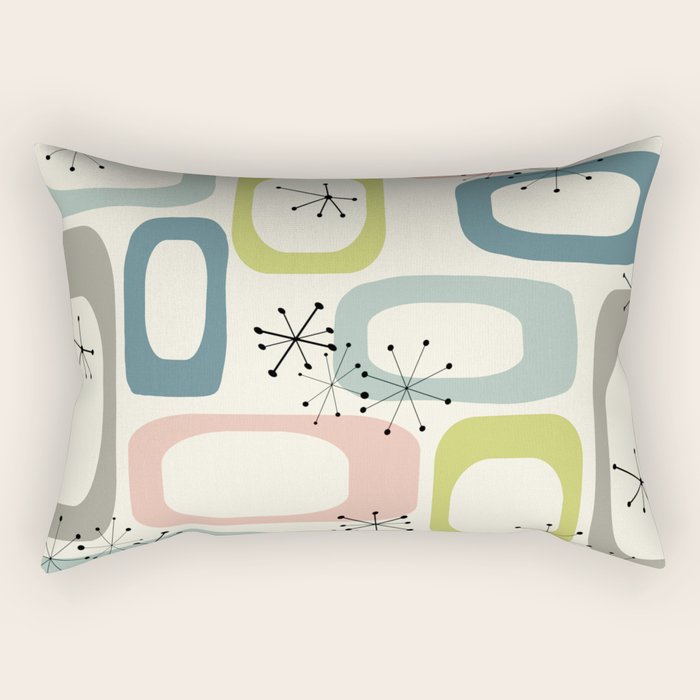 Mid Century Modern Shapes #society6 #buyart Rectangular Pillow Gallery Image 2