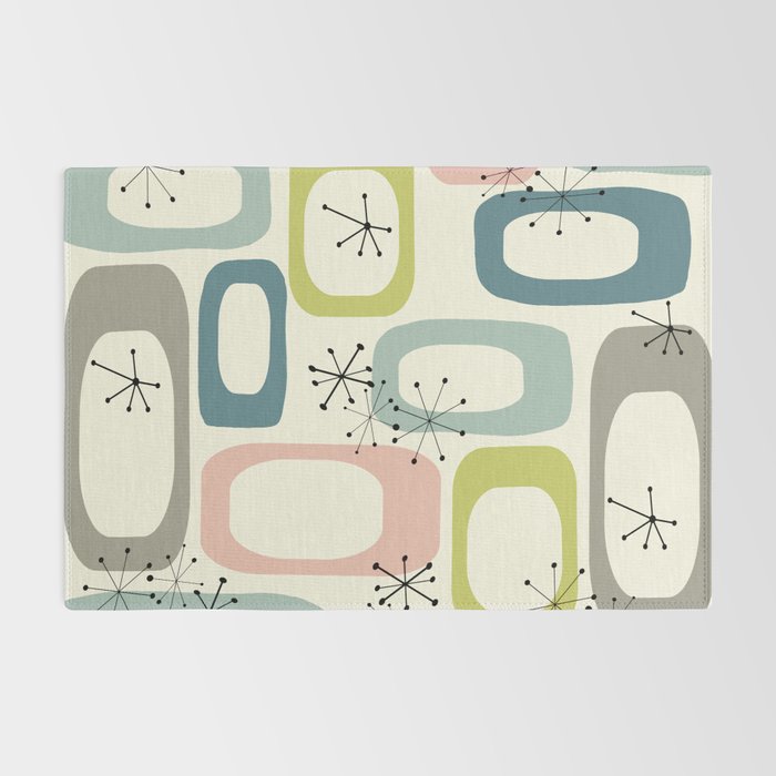 Mid Century Modern Shapes #society6 #buyart Rug Gallery Image 2