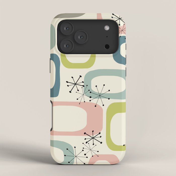 Mid Century Modern Shapes #society6 #buyart iPhone Case Gallery Image 4