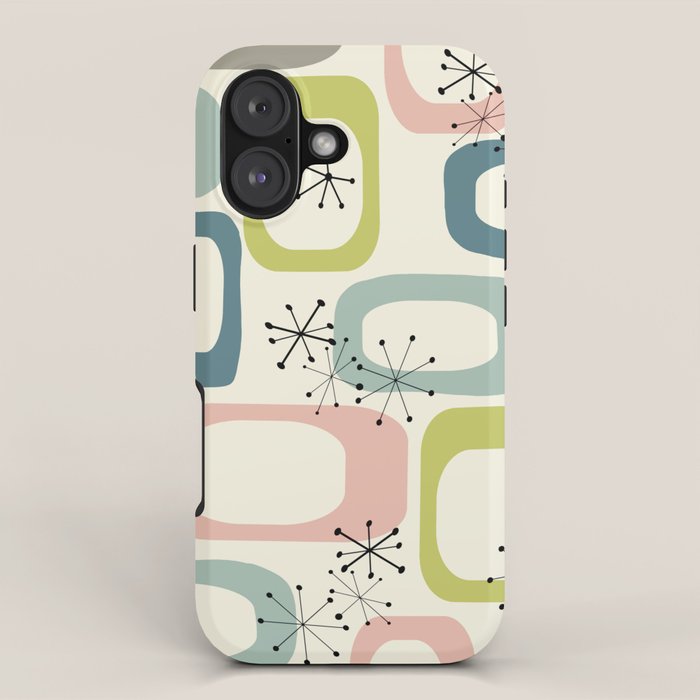Mid Century Modern Shapes #society6 #buyart iPhone Case Gallery Image 1