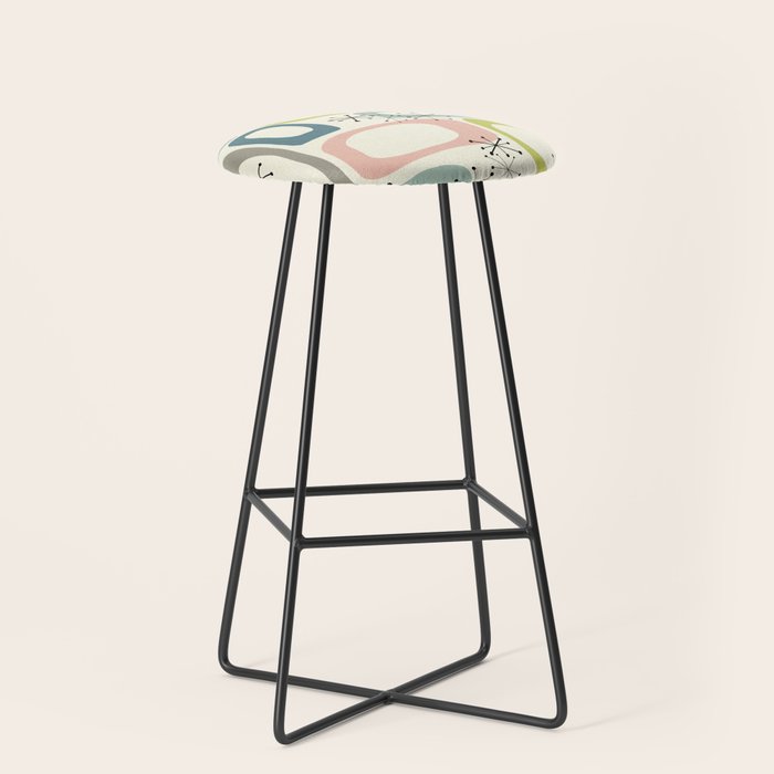 Mid Century Modern Shapes #society6 #buyart Stool Gallery Image 1